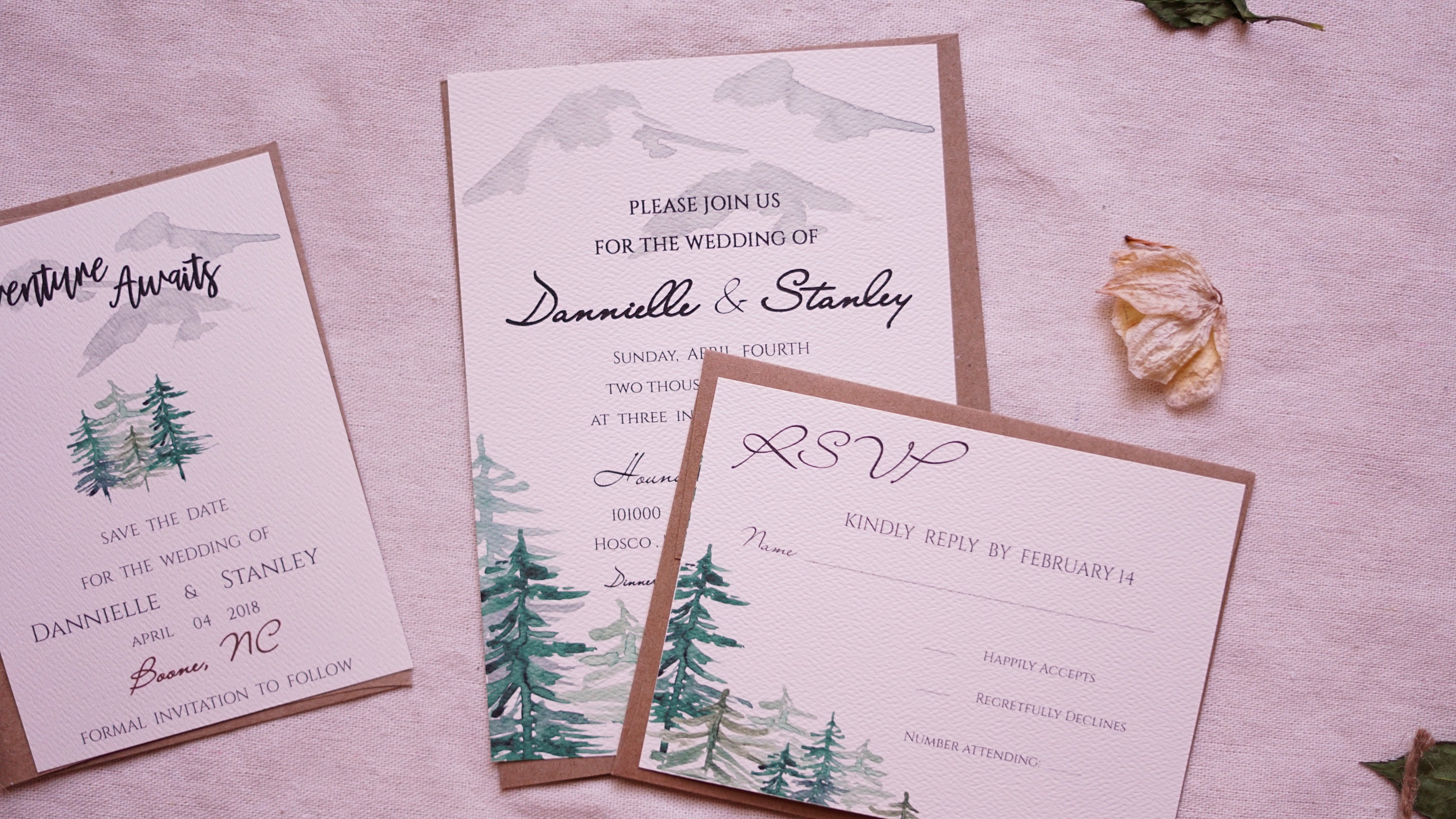 Printable or Printed - Adventure Wedding Invitation - Destination ...