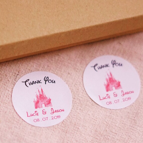 Personalised Disney Wedding Stickers Wedding Favor Bridal Etsy