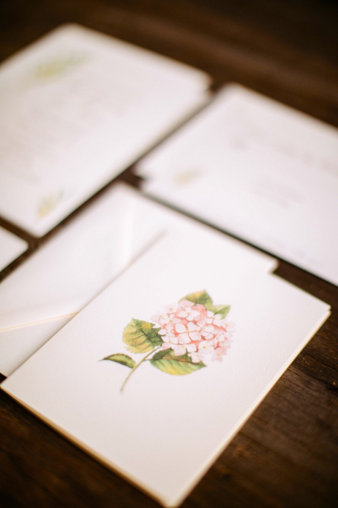Hydrangeas Blank Note Card - Hydrangeas Thank You Card - Floral Blank ...