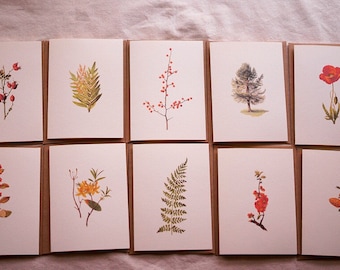 Floral Variety Pack Folded Card - Winter Variety Folded Card - Holiday greeting cards - winter greeting cards - spring greeting cards