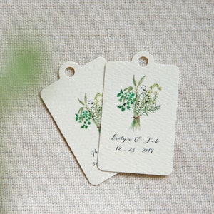 Personalized Gift Tag Garden favor tag Wedding favor tag Shower favor tag Party tag Thank you tag botanical garden herb wedding image 1