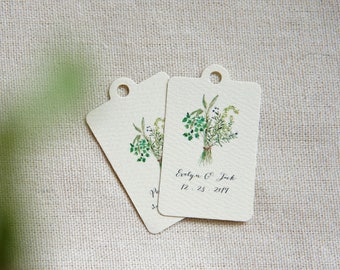 Étiquette de cadeau personnalisée - étiquette de faveur de jardin - étiquette de faveur de mariage - étiquette de faveur de douche - étiquette de fête - étiquette de remerciement - mariage d'herbes de jardin botanique