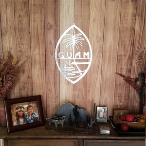 Metal Steel Guam Logo, Family Decor, Guam Seal, Military Gift