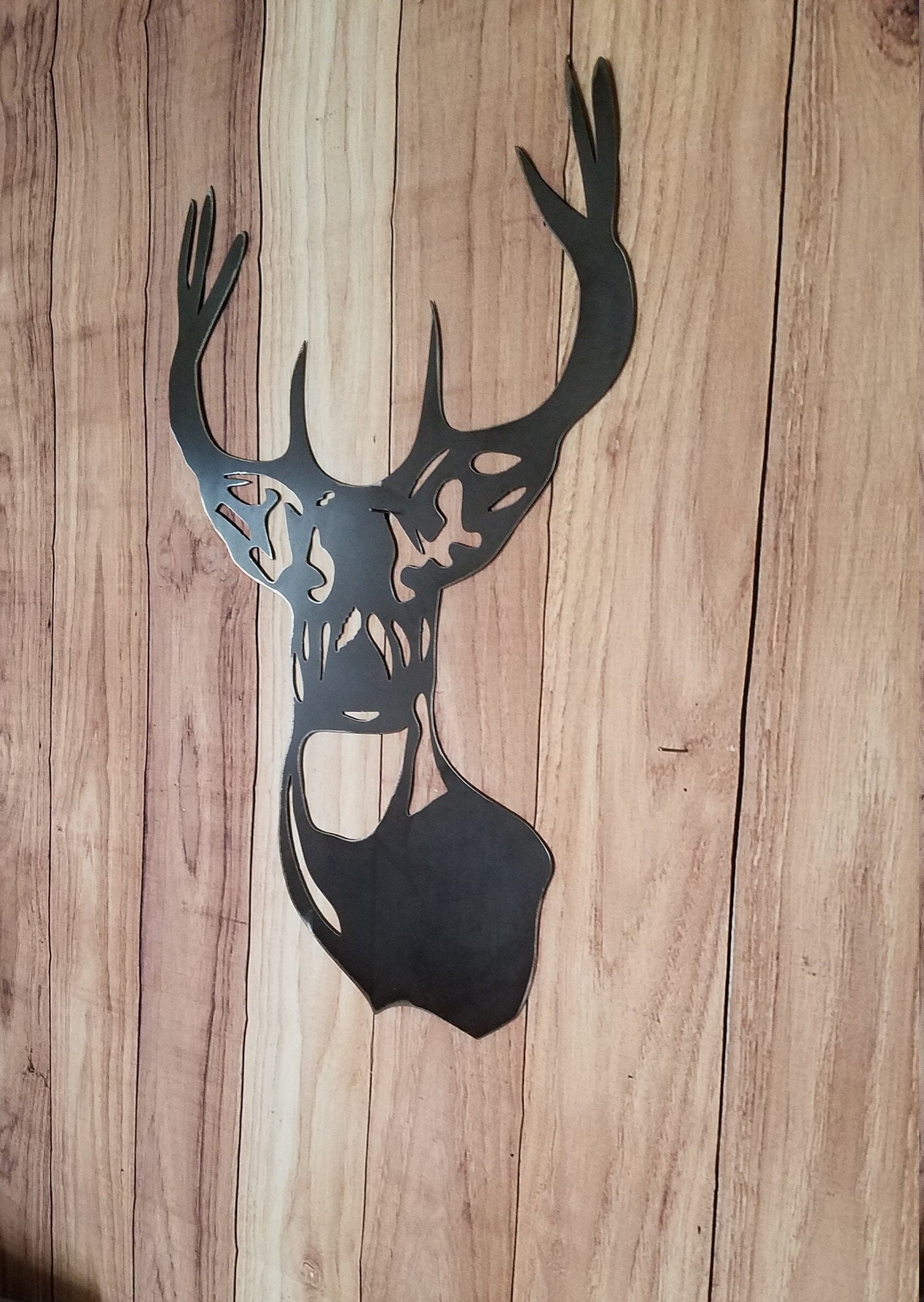 Metal Deer Head Hunting Deer Animal Head Wall Decor Lodge Etsy