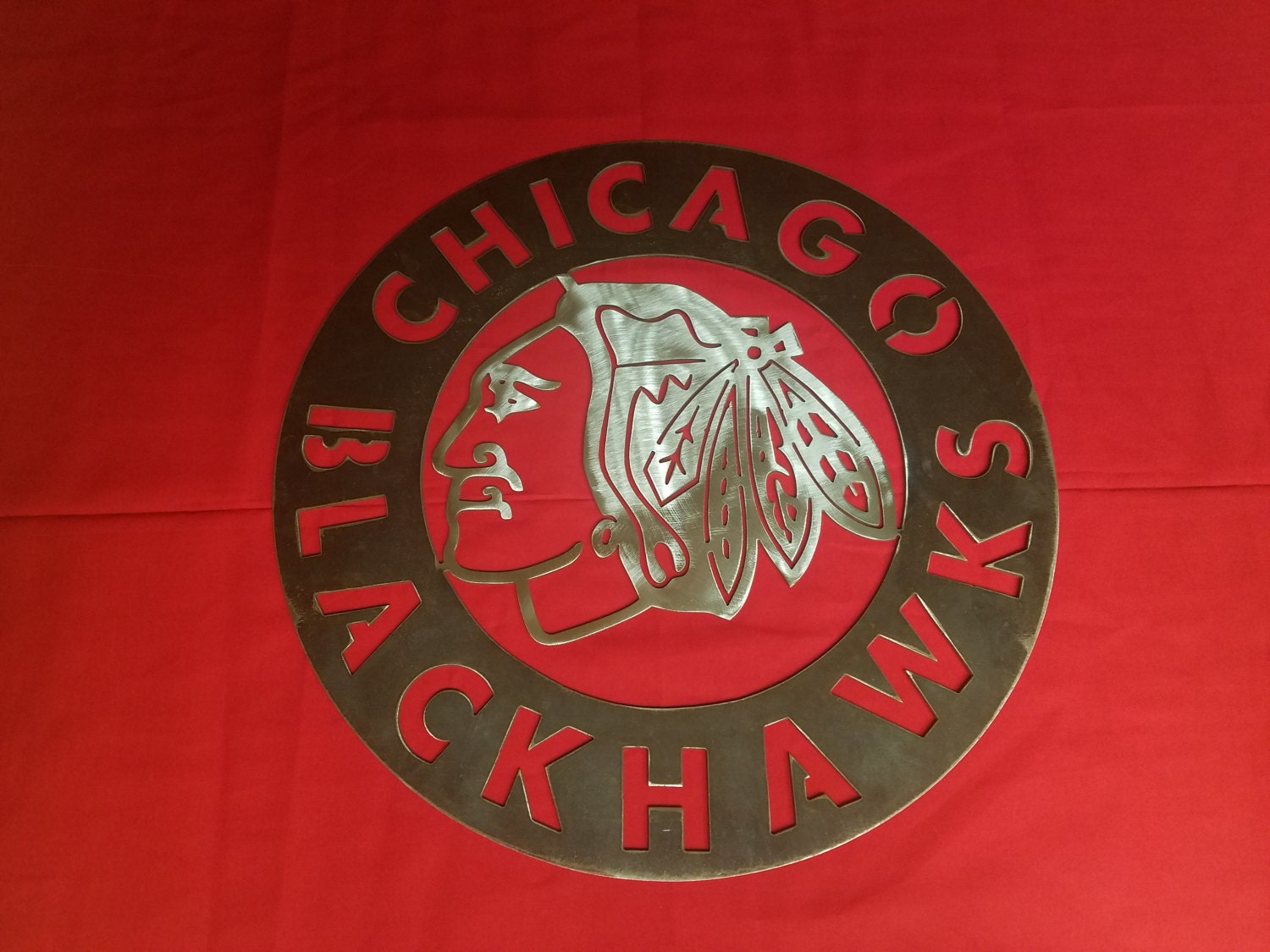 Metal ArtChicago Blackhawks Steel Plate Hockey LogoSports Etsy