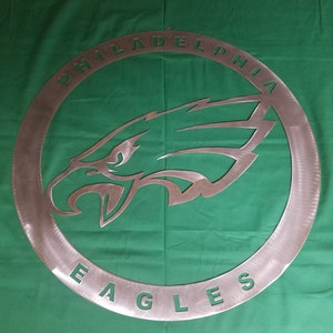 philadelphia football logo- metal art- mancave art- garage signs
