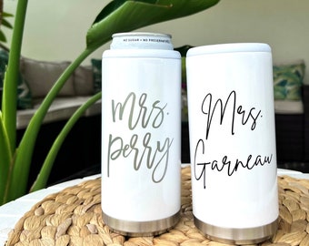 Can Cooler Engagement Gift- Bridal Shower Gift, Mrs Skinny Can Cooler Seltzer Cooler Engagement Gift Personalized