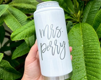 Can Cooler Engagement Gift- Bridal Shower Gift, Mrs Skinny Can Cooler Seltzer Cooler Engagement Gift Personalized