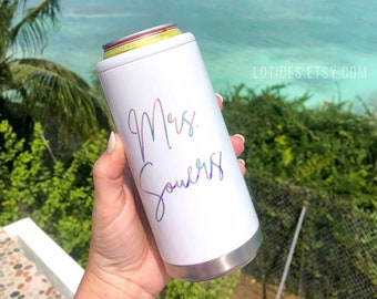 Future Mrs Engagement Gift- Mrs Skinny Can Cooler Seltzer Cooler Engagement Gift Personalized Mrs Gift Engagement Present Bridal Shower Gift