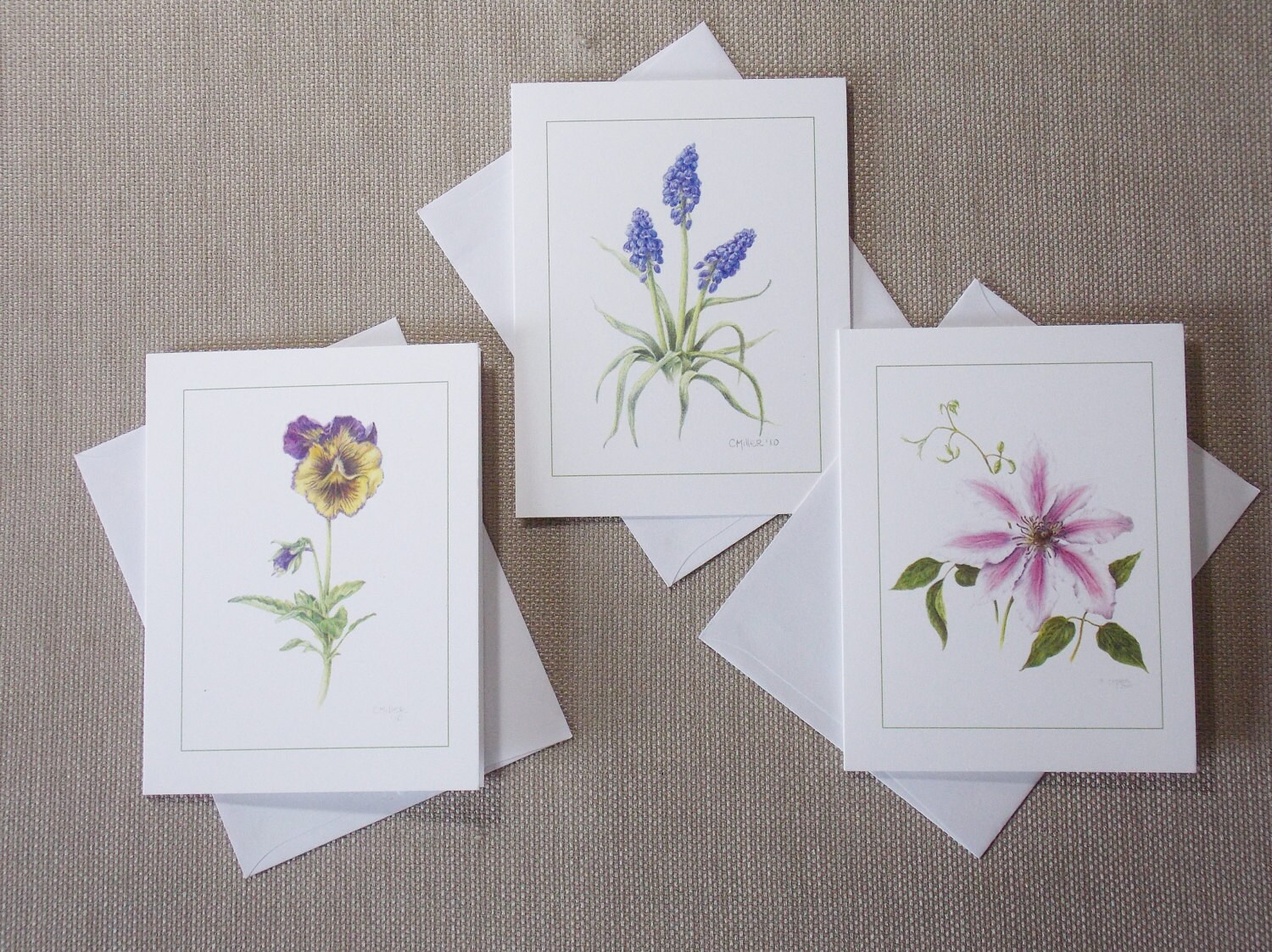 Notes From the Garden Blank Botanical Note Cards Package Etsy