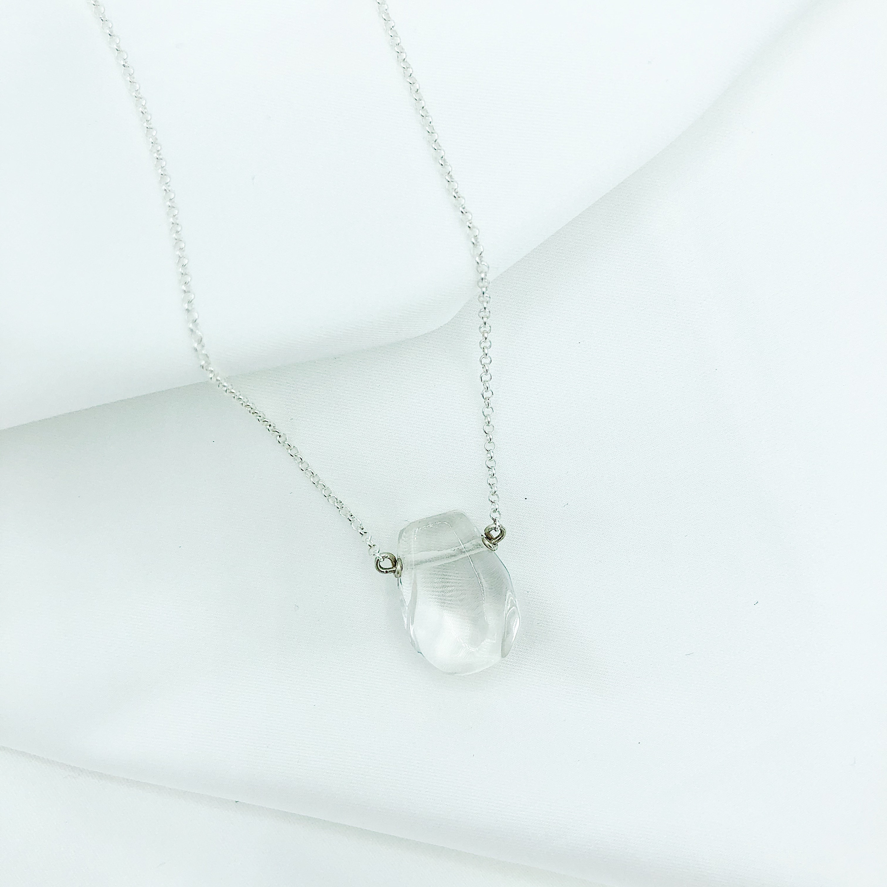Clear Quartz Faceted Teardrop Necklace on 22K Vermeil Fine - Etsy
