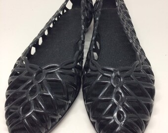 neon jelly shoes 80s