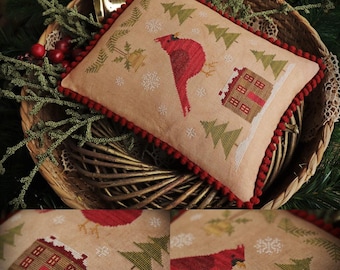 Christmas Cardinal / Cross stitch pattern / Christmas / PDF pattern
