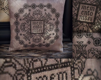 Memento Mori / Primitive Cross Stitch Pattern / PDF
