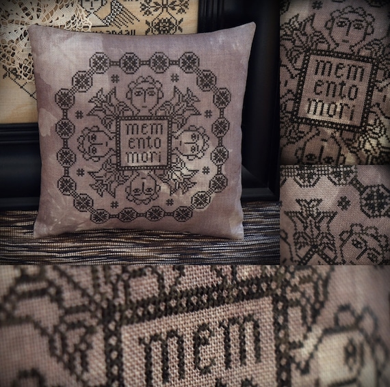 Memento Mori / Primitive Cross Stitch Pattern / PDF