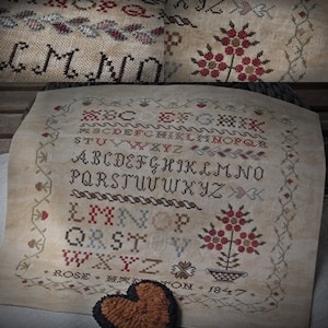 Rose Hamilton Sampler / Cross stitch pattern / PDF