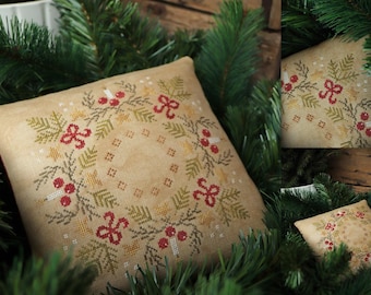 Christmas Wreath / Cross stitch pattern / Christmas /PDF