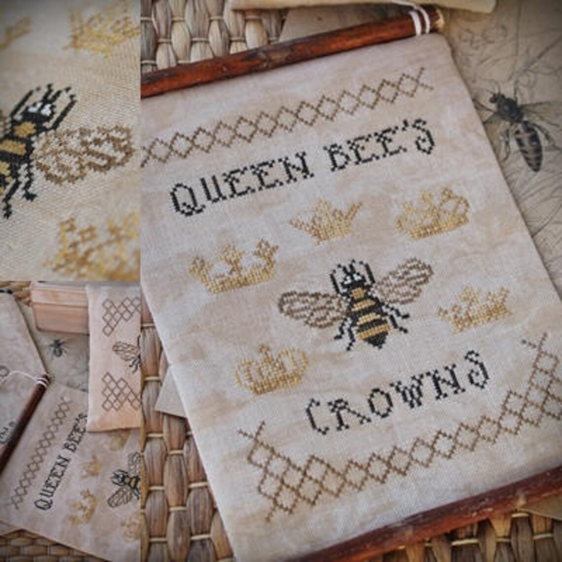 Queen Bee's Crowns / Cross Stitch Pattern / PDF - Etsy