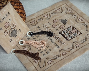 Hannah Smith Sampler / Primitive sampler / Cross stitch pattern / PDF