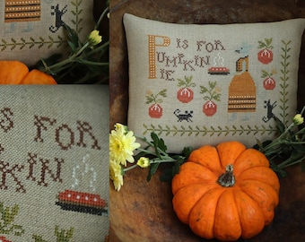 P is for Pumpkin Pie / Cross stitch pattern / PDF