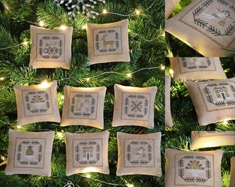 Old Christmas / Christmas ornaments pattern / Cross stitch pattern / PDF