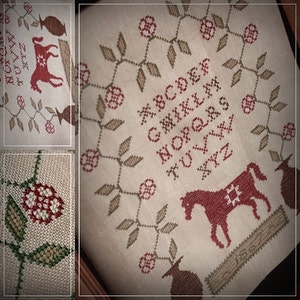 Red Horse Sampler / Cross stitch pattern