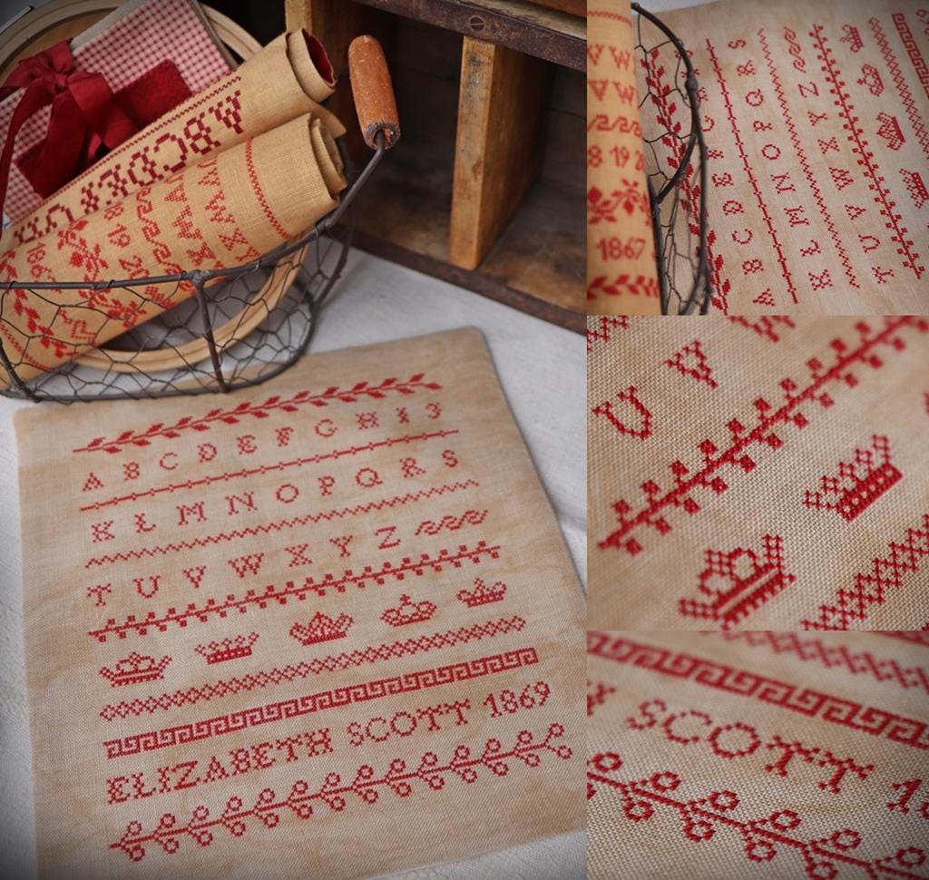 Elizabeth Scott Sampler Cross Stitch Pattern PDF