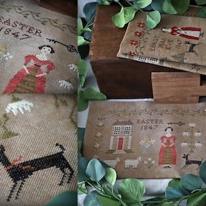 ポリーブラウン-イースター / クロスステッチパターン / PDF