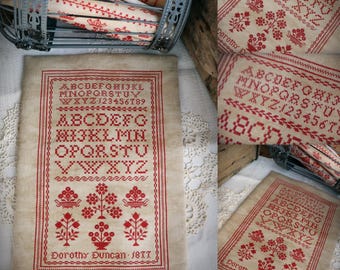 Dorothy Duncan Sampler / Cross stitch pattern / PDF