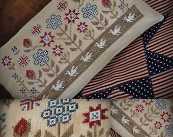 Patriotic Series #8 Patriotic Garden / Cross stitch pattern / PDF