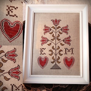 Valentine's Tulips / Cross stitch pattern / PDF