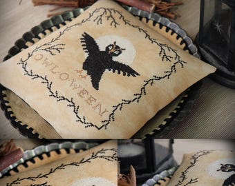 Owl-O-Ween / Cross stitch pattern / Halloween / PDF pattern