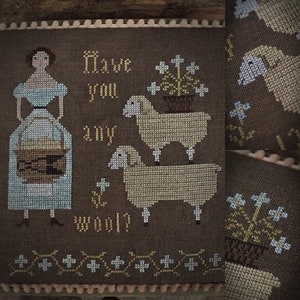 Have You Any Wool? / Primitive cross stitch pattern / PDF