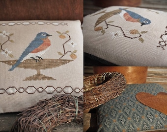 Eastern Bluebird / Cross stitch pattern / PDF