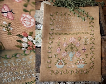 Jane Smith Sampler / Cross stitch pattern / PDF