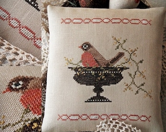 Spring Robin / Cross stitch pattern / PDF