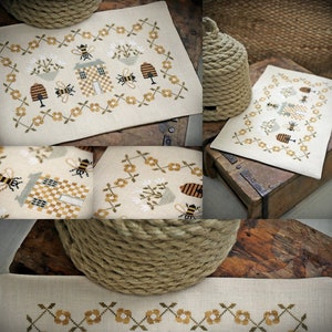 Bee Home / Korsstygnsmönster / PDF