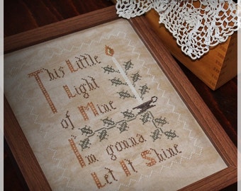 This little light of mine / Primitive cross stitch pattern