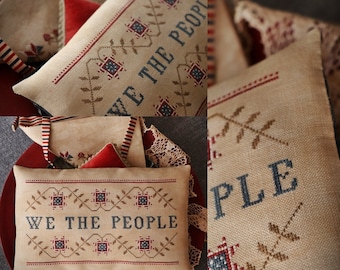 Patriotic Series #7 We The People / Cross stitch pattern / PDF