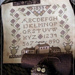 Country Sampler / Primitive cross stitch pattern / PDF