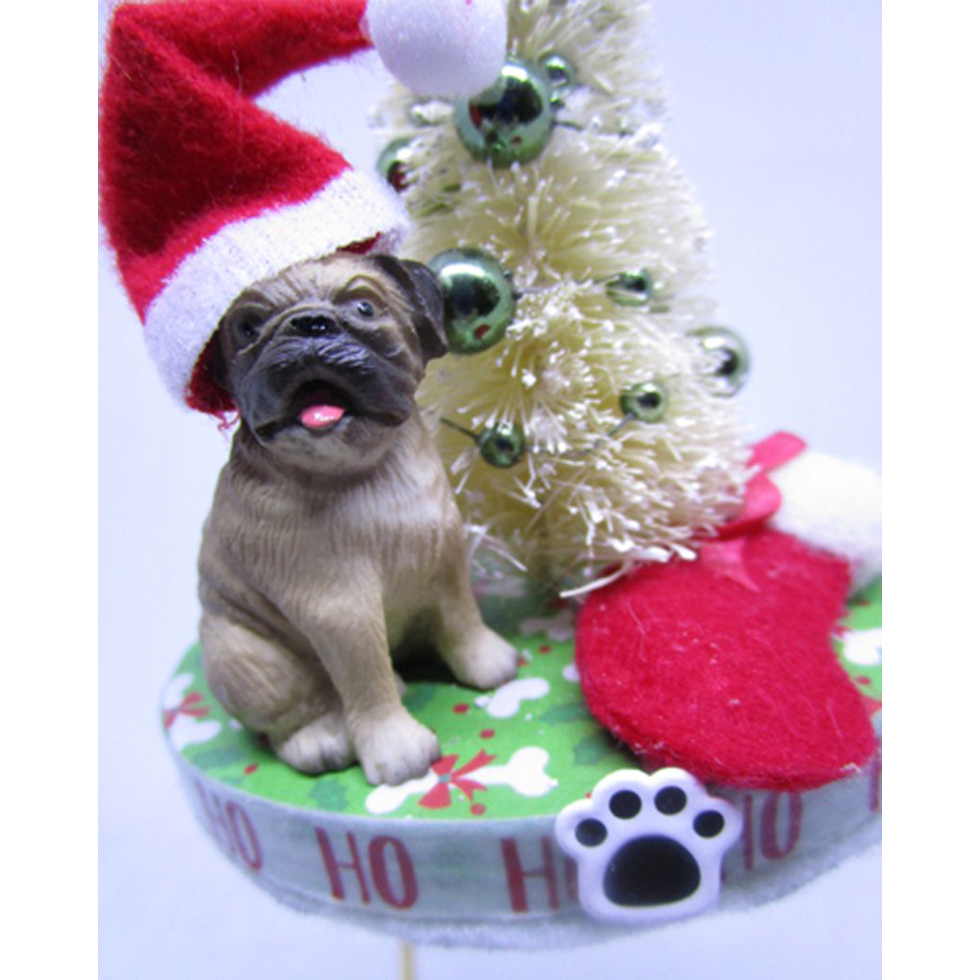 Pug Christmas Ornament 