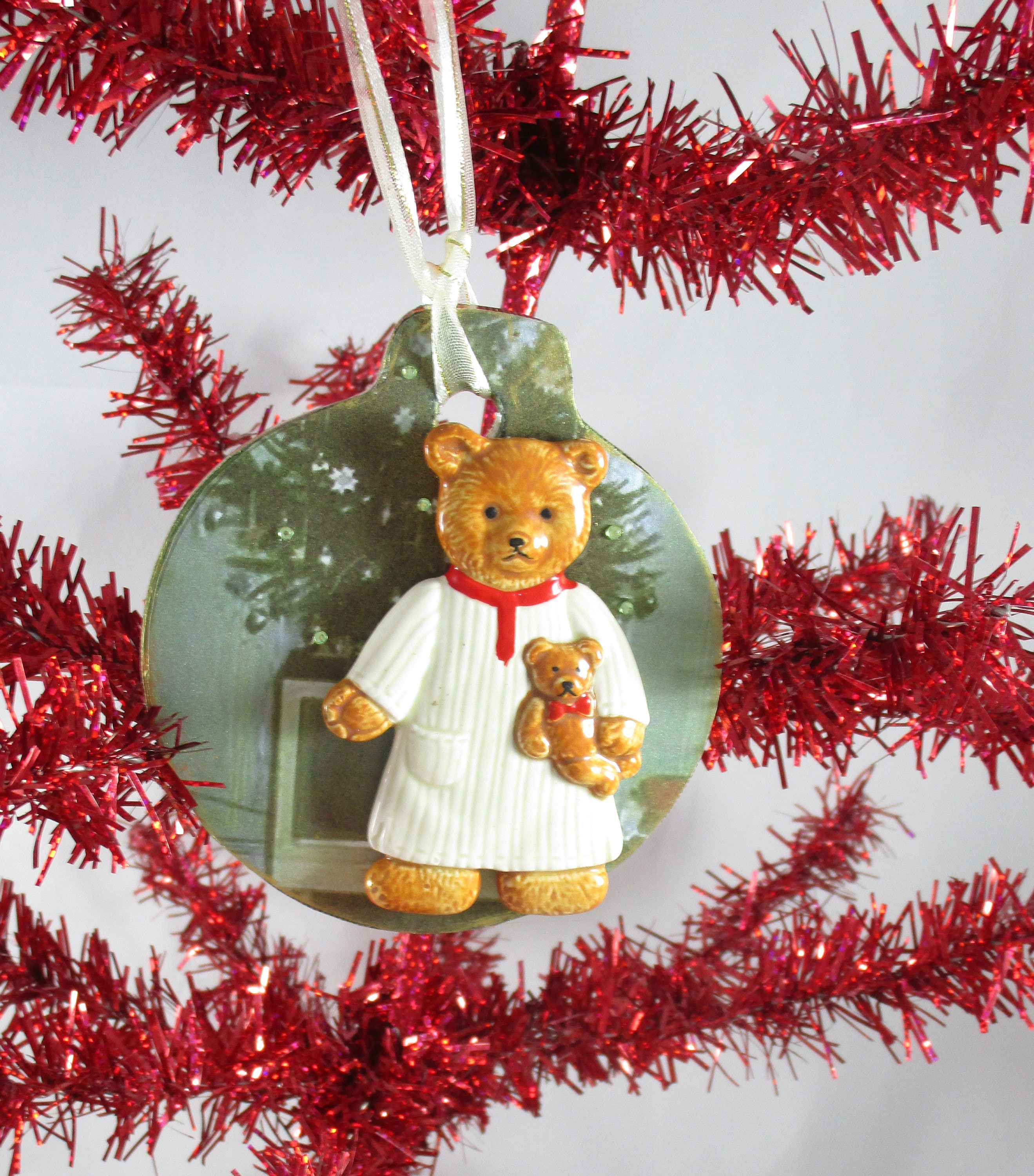Teddy Bear Ornament; Child's Ornament; Bear Ornament; Christmas Ornament