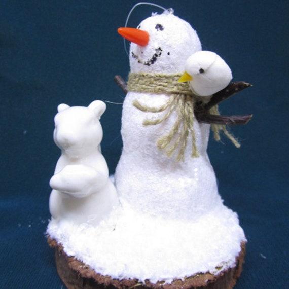 Snowman Ornament; Squirrel Ornament
