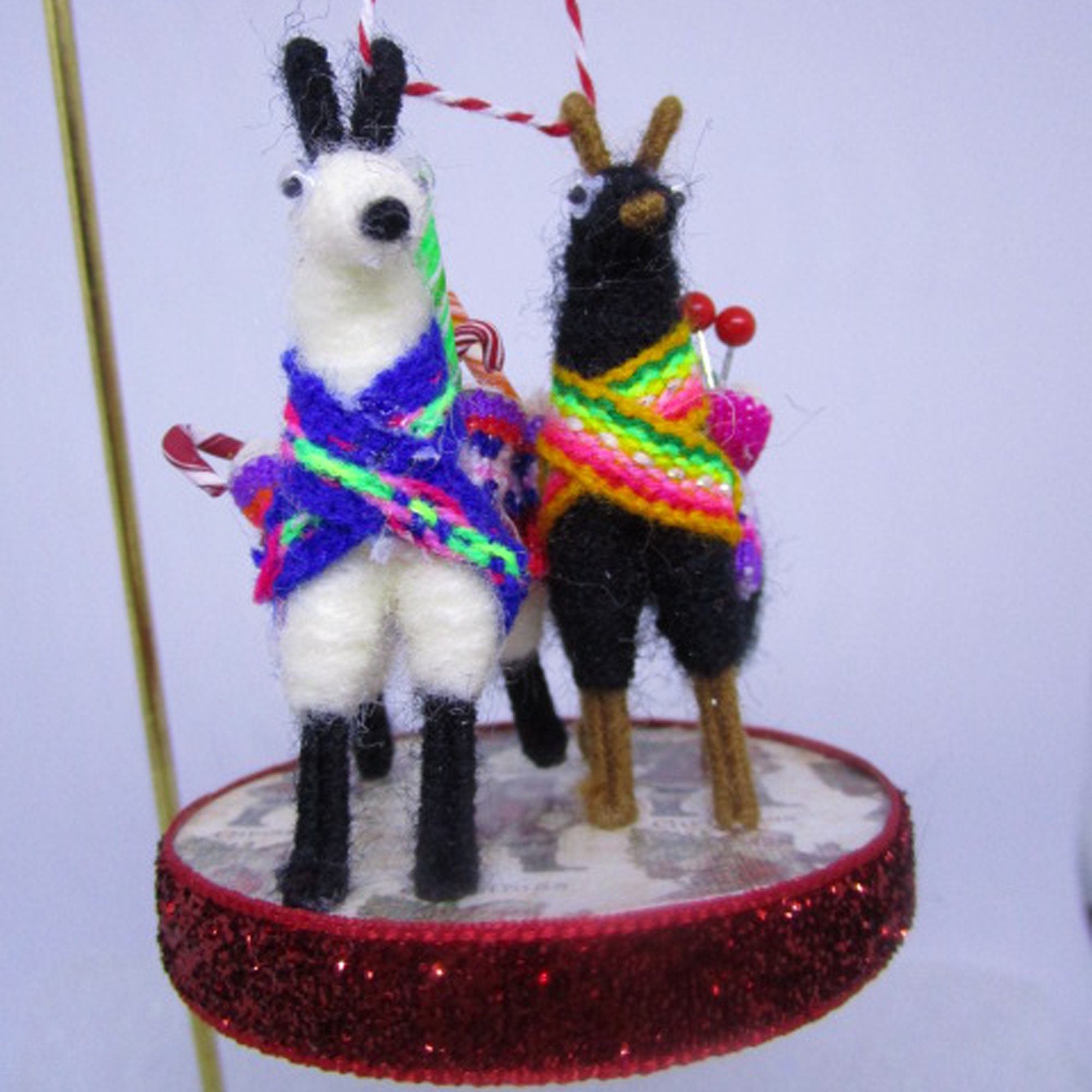 Llama Christmas Ornament; Alpaca Christmas Ornament