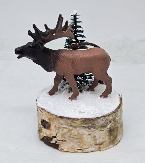 Elk In A Snowy Forest