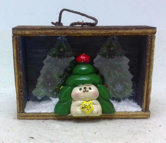 Green Hedgehog Christmas Ornament