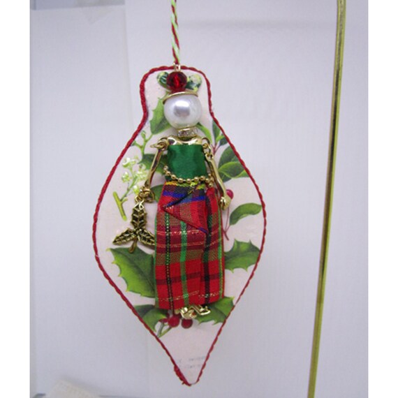 Holly Themed  Christmas Ornament