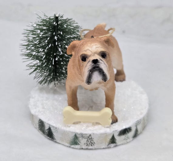 English Bulldog Christmas Ornament