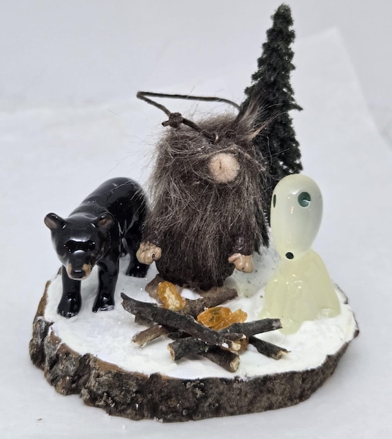 Black Bear, Sasquatch, Alien Ornament
