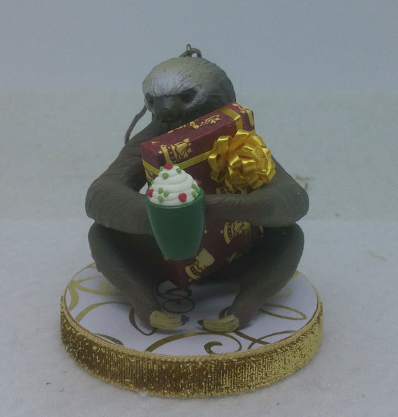 Two Toed Sloth Christmas Ornament